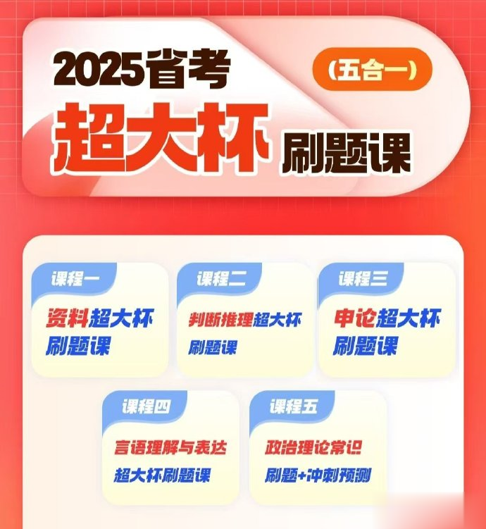 2025省考CG超大杯刷题课（五合一）-公考资源站